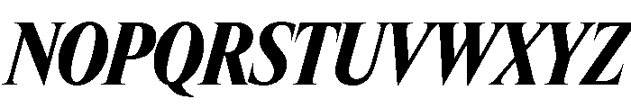 Items CondensedBlackItalic Font UPPERCASE