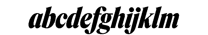 Items CondensedBlackItalic FONT