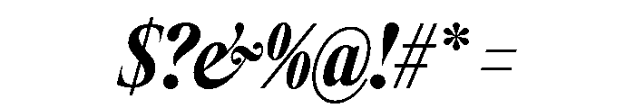 Items CondensedBoldItalic Font OTHER CHARS