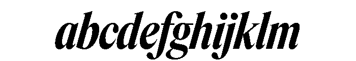 Items CondensedBoldItalic FONT