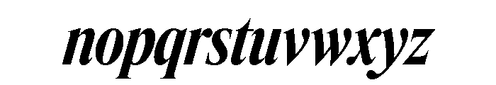 Items CondensedBoldItalic Font LOWERCASE