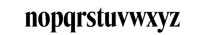 Items CondensedBold Font LOWERCASE