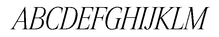 Items CondensedLightItalic Font UPPERCASE