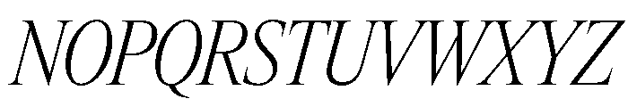 Items CondensedLightItalic Font UPPERCASE