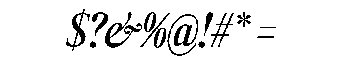 Items CondensedMediumItalic Font OTHER CHARS