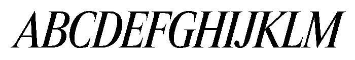 Items CondensedMediumItalic Font UPPERCASE