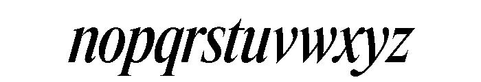 Items CondensedMediumItalic Font LOWERCASE