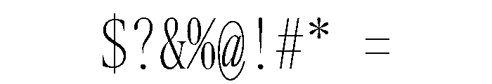 Items CondensedMonospaced Font OTHER CHARS