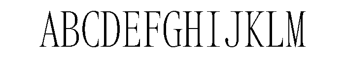 Items CondensedMonospaced Font UPPERCASE