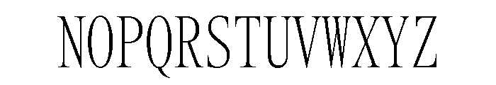 Items CondensedMonospaced Font UPPERCASE