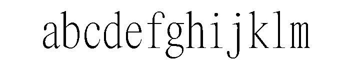 Items CondensedMonospaced FONT