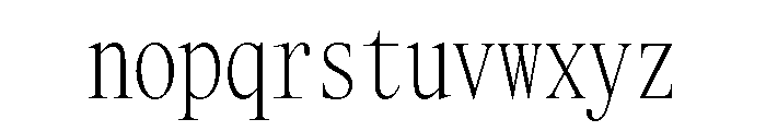 Items CondensedMonospaced Font LOWERCASE