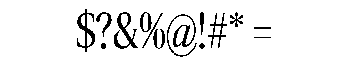Items CondensedRegular Font OTHER CHARS