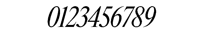 Items CondensedRegularItalic Font OTHER CHARS