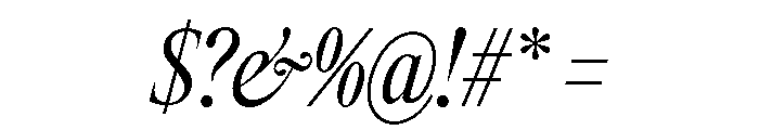 Items CondensedRegularItalic Font OTHER CHARS