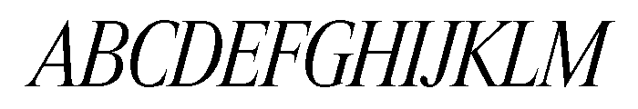 Items CondensedRegularItalic Font UPPERCASE