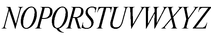 Items CondensedRegularItalic Font UPPERCASE