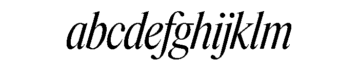 Items CondensedRegularItalic FONT