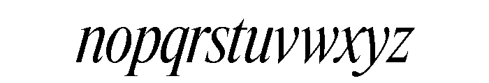 Items CondensedRegularItalic Font LOWERCASE