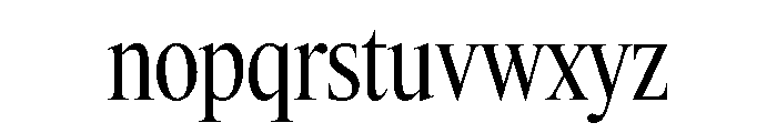 Items CondensedRegular Font LOWERCASE