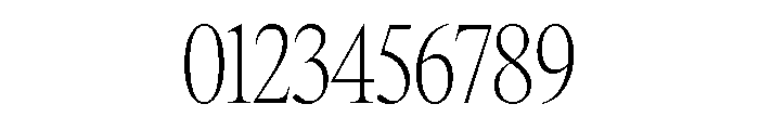 Items CondensedThin Font OTHER CHARS