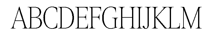 Items CondensedThin Font UPPERCASE
