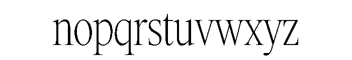 Items CondensedThin Font LOWERCASE