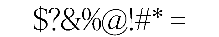 Items Light Font OTHER CHARS