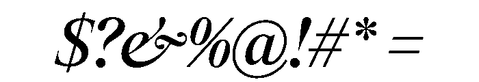 Items MediumItalic Font OTHER CHARS