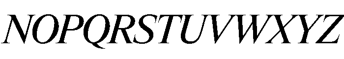 Items MediumItalic Font UPPERCASE