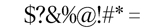 Items Regular Font OTHER CHARS
