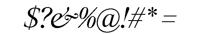 Items RegularItalic Font OTHER CHARS