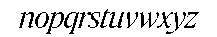 Items RegularItalic Font LOWERCASE