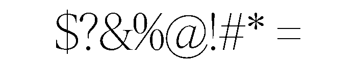 Items Thin Font OTHER CHARS