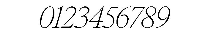 Items ThinItalic Font OTHER CHARS