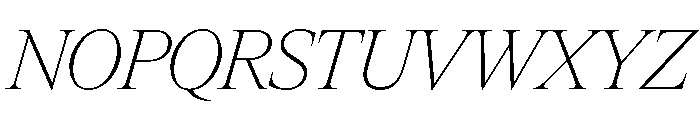 Items ThinItalic Font UPPERCASE