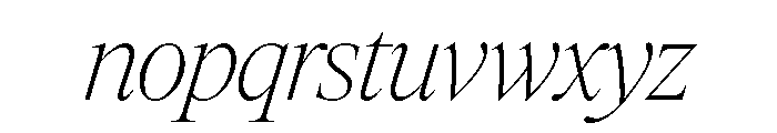 Items ThinItalic Font LOWERCASE