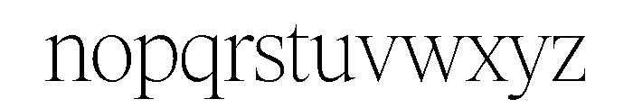 Items Thin Font LOWERCASE