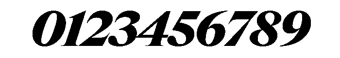 Items WideBlackItalic Font OTHER CHARS