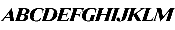 Items WideBlackItalic Font UPPERCASE