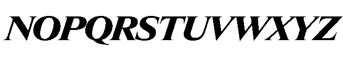 Items WideBlackItalic Font UPPERCASE