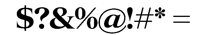 Items WideBold Font OTHER CHARS