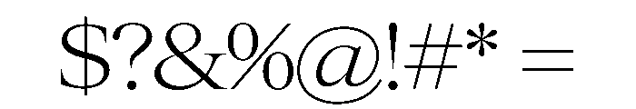 Items WideLight Font OTHER CHARS
