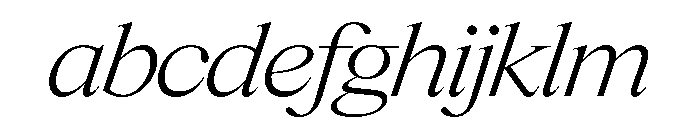 Items WideLightItalic FONT