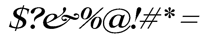 Items WideMediumItalic Font OTHER CHARS