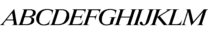Items WideMediumItalic Font UPPERCASE