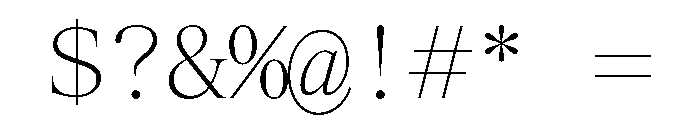 Items WideMonospaced Font OTHER CHARS