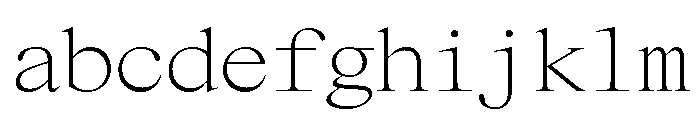 Items WideMonospaced FONT