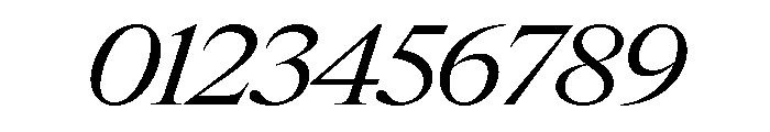 Items WideRegularItalic Font OTHER CHARS