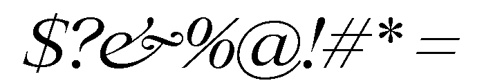 Items WideRegularItalic Font OTHER CHARS